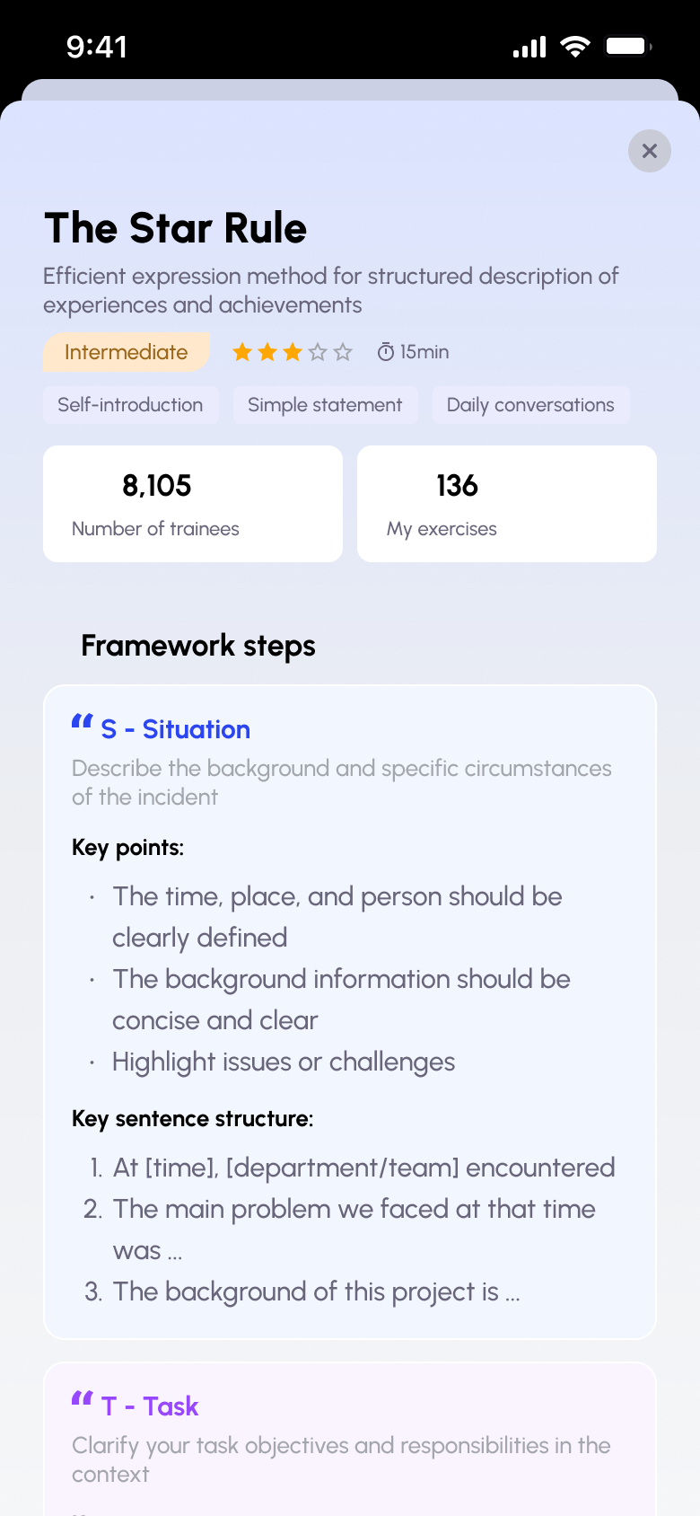 SayNow AI framework detail with step-by-step guidance